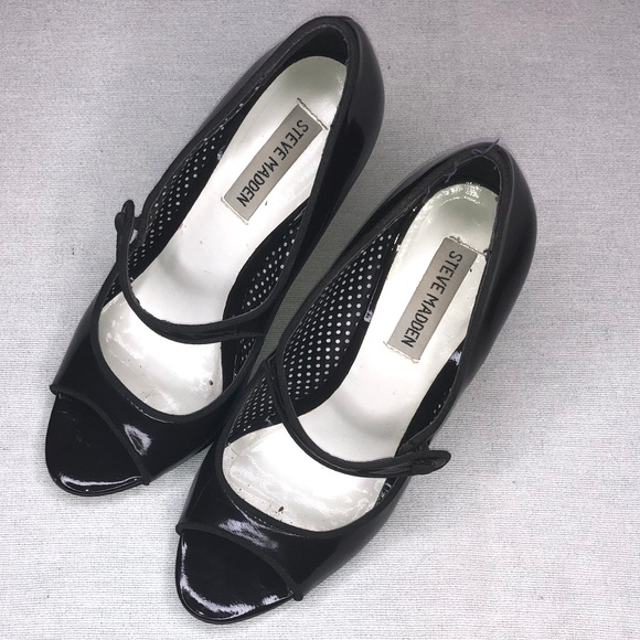 Steve Madden Brown Peep Toe Heels - Picture 2 of 8